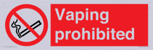 Vaping prohibited